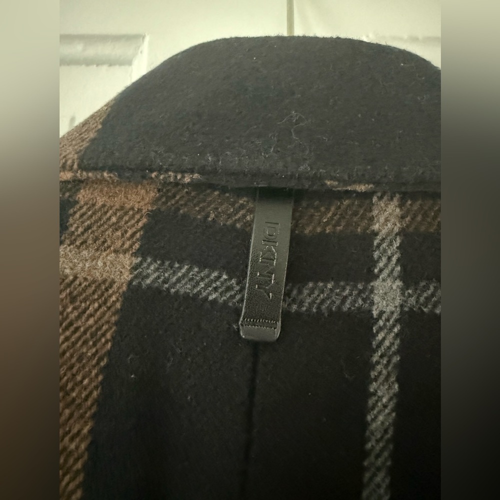 DKNY Black and Brown Plaid Coat - Picture 5 of 8